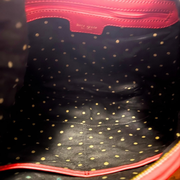 VINTAGE KATE SPADE NYLON LEOPARD PRINT SMALL RED BOW SHOULDER BAG - Picture 9 of 13